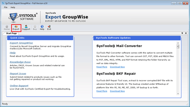 export groupwise software
