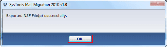 export nsf file successfully 