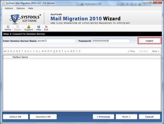 connect to domino server